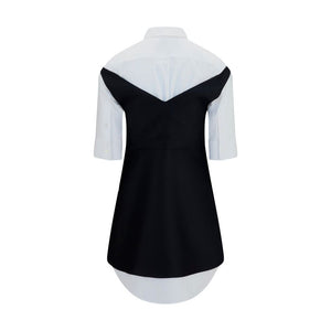 Balenciaga Schwarzes Oves Aries Wollkleid
