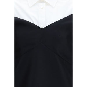 Balenciaga Schwarzes Oves Aries Wollkleid