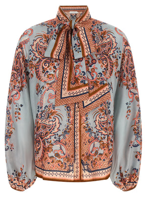 Zimmermann Mehrfarbige Seidenbluse