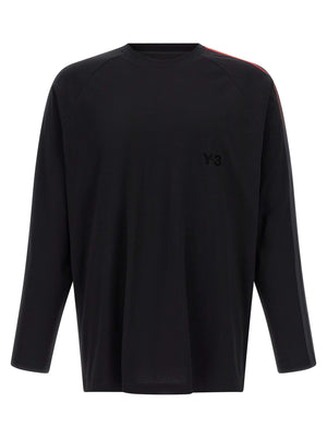 Y-3 Schwarzes Baumwoll-T-Shirt