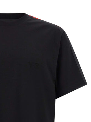 Y-3 Schwarzes Baumwoll-T-Shirt