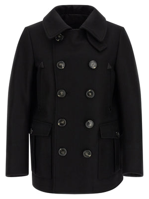 Dsquared² Schwarzer Wollmantel