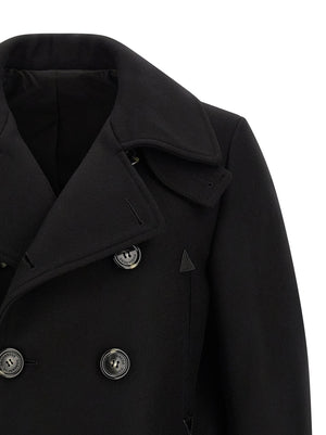 Dsquared² Schwarzer Wollmantel
