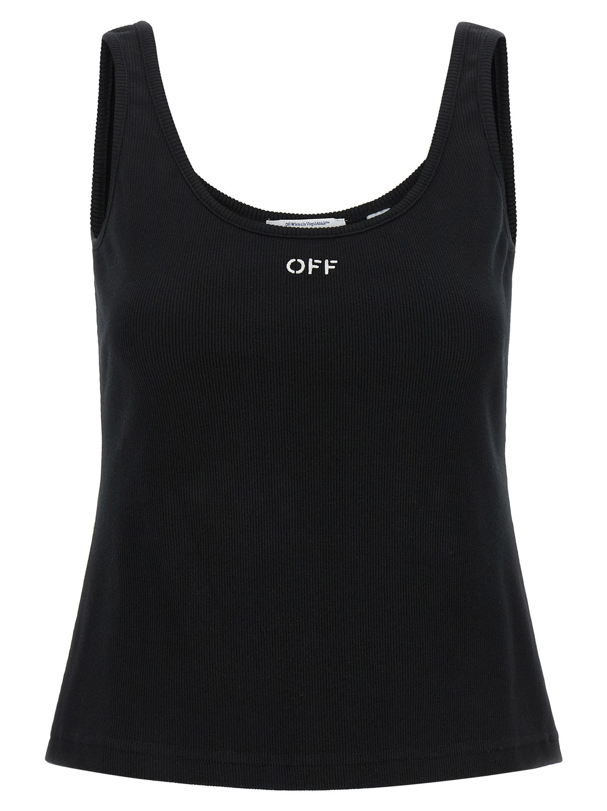Off-White Schwarze Baumwoll-Tanktops