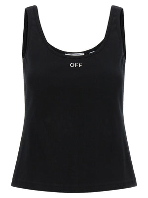 Off-White Schwarze Baumwoll-Tanktops