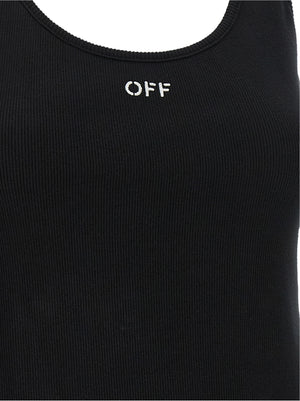 Off-White Schwarze Baumwoll-Tanktops