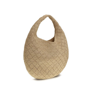 Saint Laurent Beige Raffia Shoulder Bag