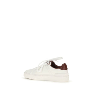 Balmain Weiße Kalbsleder Bos Taurus Athletic Sneaker