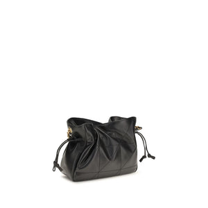 Saint Laurent Schwarze Lammleder Schultertasche Ovis Aries Aries
