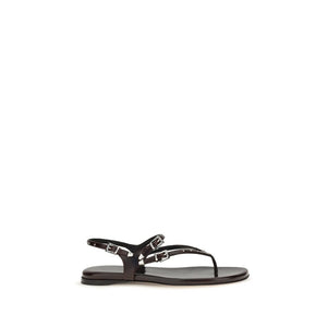 Chloé Schwarze Bos Taurus Kalbsleder-Sandalen
