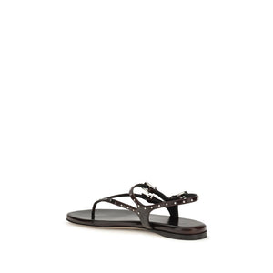 Chloé Schwarze Bos Taurus Kalbsleder-Sandalen