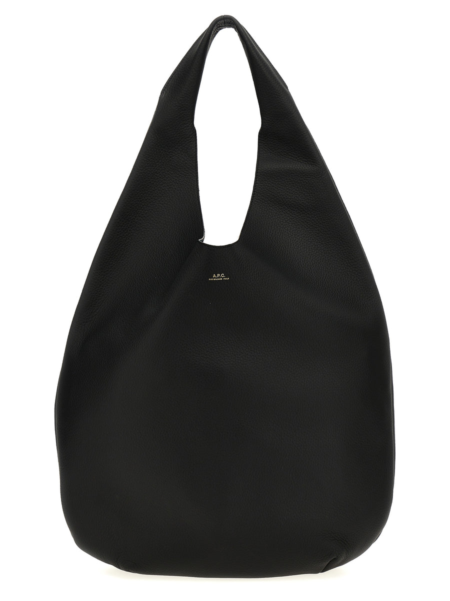 A.P.C. Schwarze Kalbsleder-Schultertasche