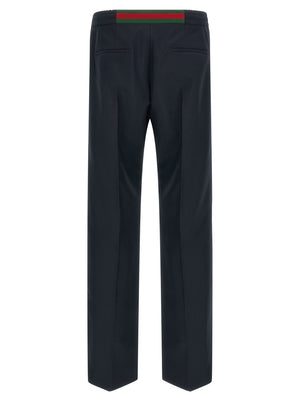 Gucci Blaue Freizeithose aus Polyester