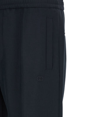 Gucci Blaue Freizeithose aus Polyester