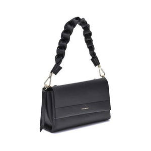 Coccinelle Schwarze Bos Taurus Kalbsleder Schultertasche