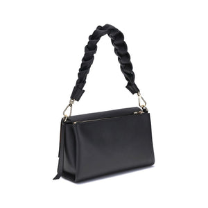 Coccinelle Schwarze Bos Taurus Kalbsleder Schultertasche
