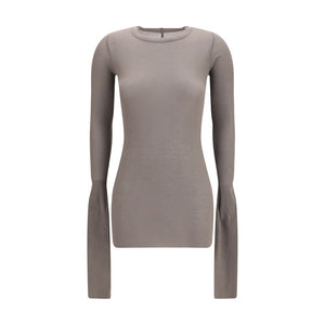 Rick Owens Graues Langarmshirt aus Viskose