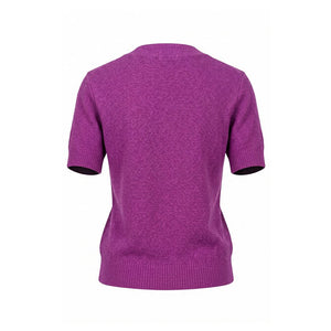 Malo Damenpullover aus violettem Seidenmischgewebe