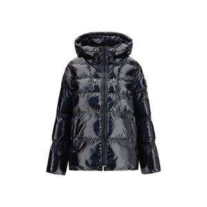 PINKO Schwarze Polyamid-Jacke in voller Länge