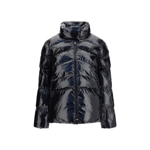 PINKO Schwarze Polyamid-Jacke in voller Länge