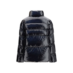 PINKO Schwarze Polyamid-Jacke in voller Länge