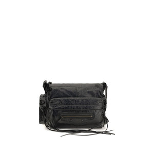 Balenciaga Schwarze Lammleder Schultertasche Ovis Aries Aries