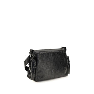 Balenciaga Schwarze Lammleder Schultertasche Ovis Aries Aries