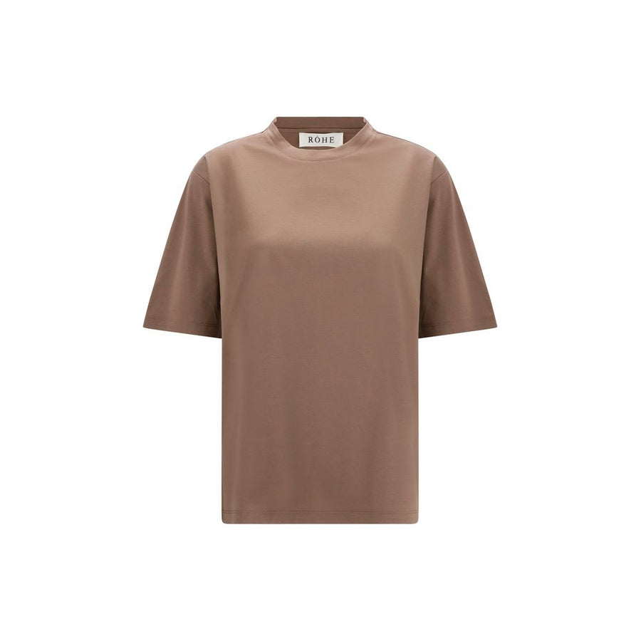 Rohe Braunes Baumwoll-T-Shirt
