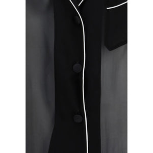 Dolce & Gabbana Seidenhemd in Schwarz