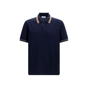 Ferragamo Blaues Baumwoll-Polohemd