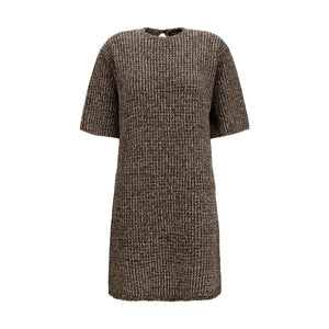 Fabiana Filippi Braunes Wollkleid Oves Aries Casual