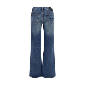 R13 Blaue Jeans aus Baumwolle im geraden Schnitt