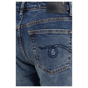 R13 Blaue Jeans aus Baumwolle im geraden Schnitt