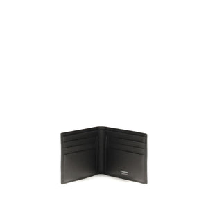 Ferragamo Schwarzes Kalbsleder Bos Taurus Portemonnaie