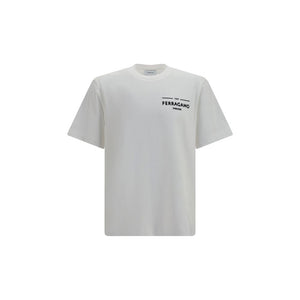 Ferragamo Weißes Baumwoll-T-Shirt