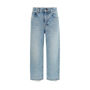 Balenciaga Blaue Cropped Jeans aus Baumwolle