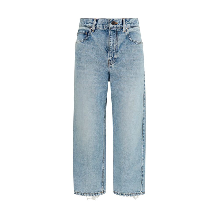 Balenciaga Blaue Cropped Jeans aus Baumwolle