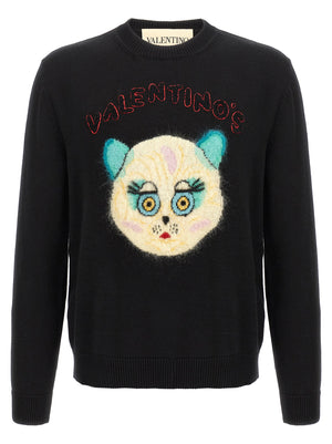 Valentino Garavani Schwarzer Baumwollcardigan