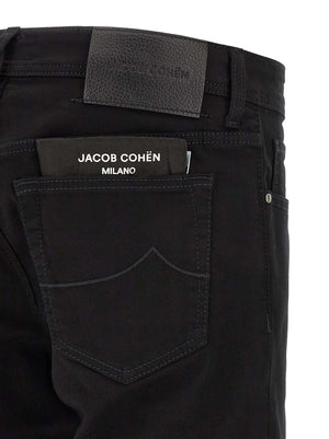 Jacob Cohen Schwarze Baumwoll-Jeans mit geradem Bein