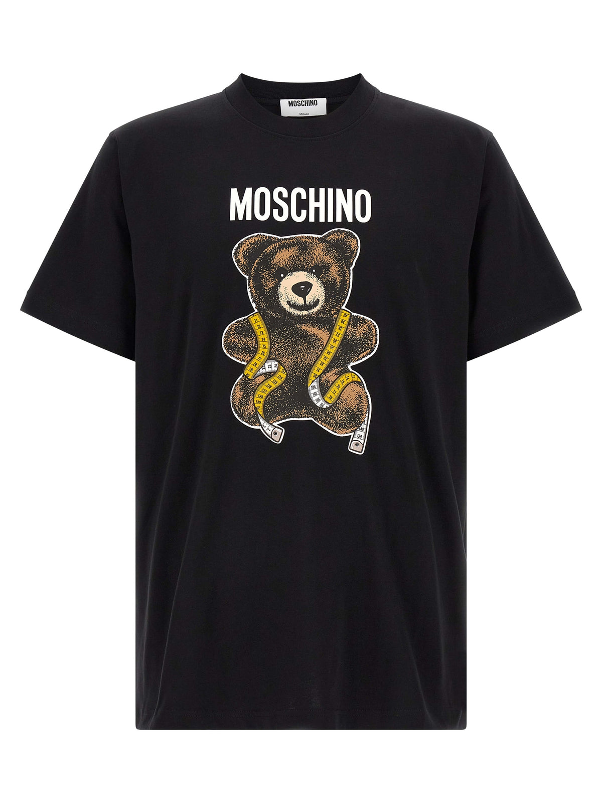 Moschino Schwarzes Baumwoll-T-Shirt