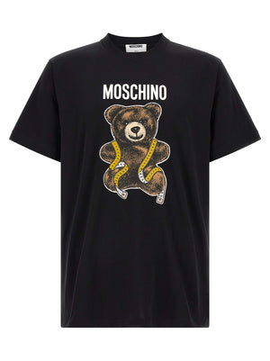Moschino Schwarzes Baumwoll-T-Shirt