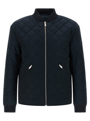 Blue Polyester Bomber
