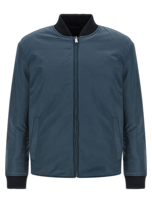 Blue Polyester Bomber