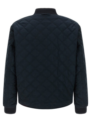 Blue Polyester Bomber