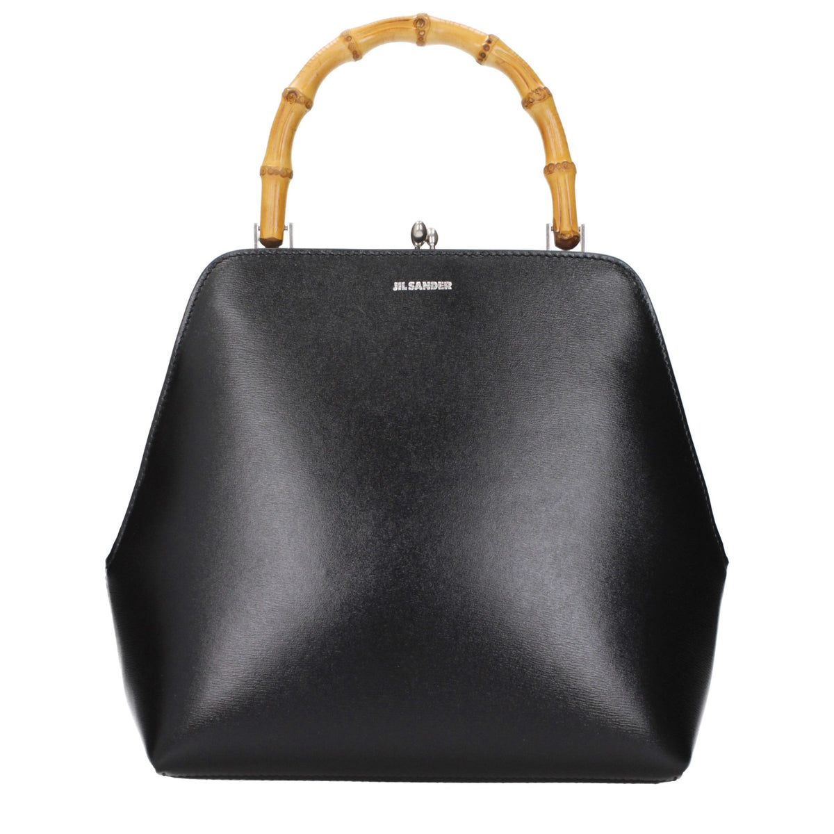 Jil Sander Schwarze Lederhandtasche