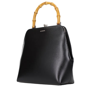 Jil Sander Schwarze Lederhandtasche