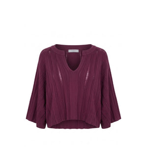 Malo Lila Baumwoll-Damenpullover
