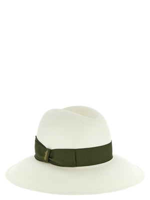Borsalino Zweifarbiger Fedora aus Hanf