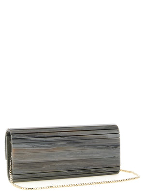 Jimmy Choo Graue Clutch aus Polyester