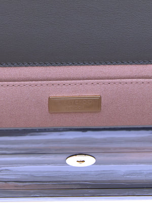 Jimmy Choo Graue Clutch aus Polyester